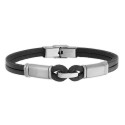 Pulsera piel y acero - 84BA1436-N