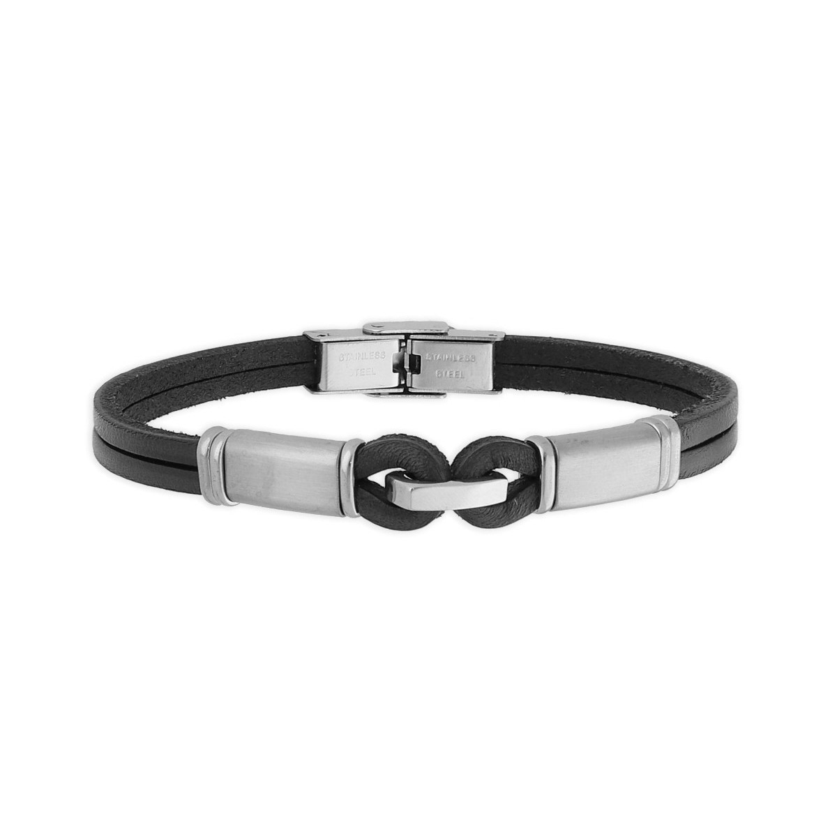 Pulsera piel y acero - 84BA1436-N