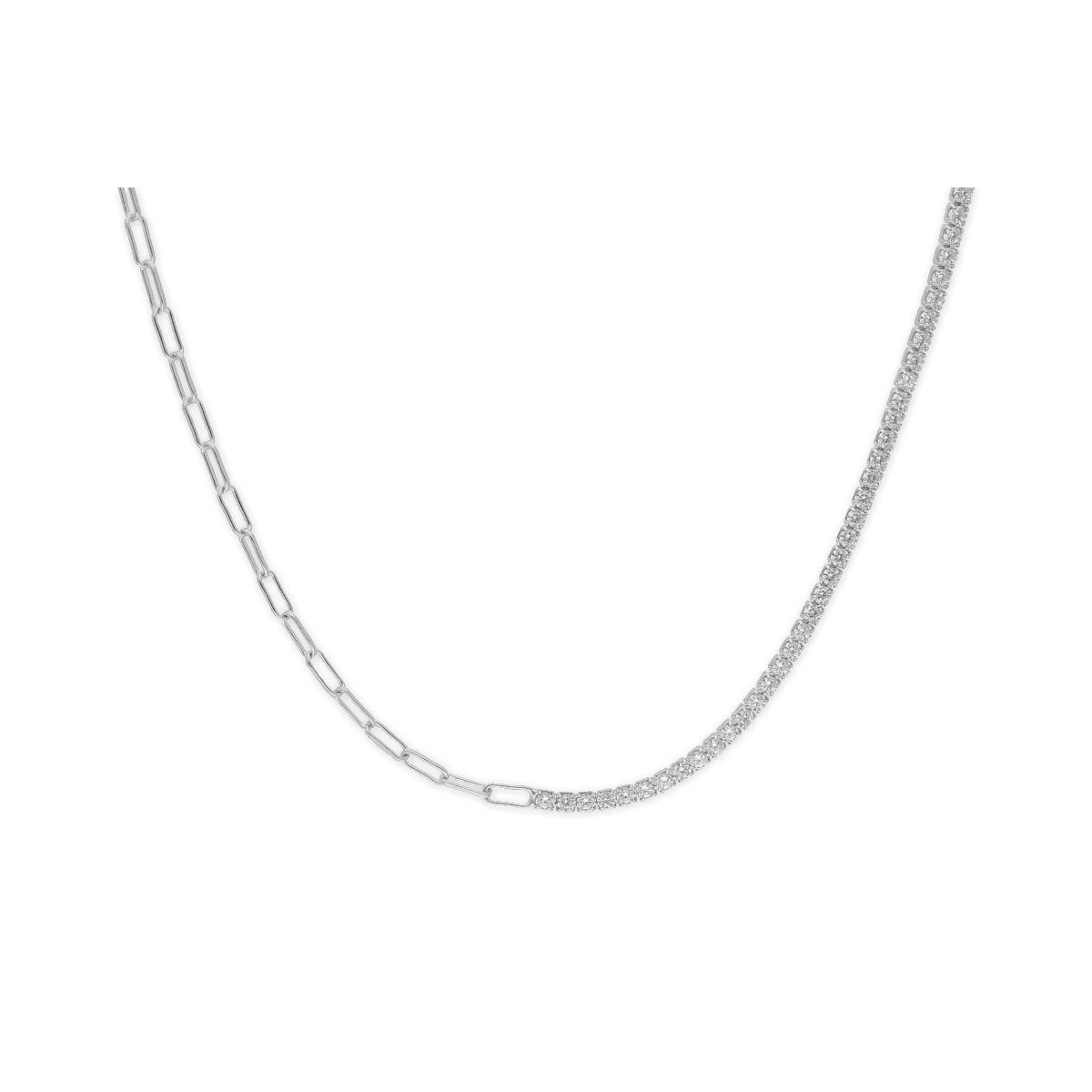 Collar plata y circonitas - LAD1173CL