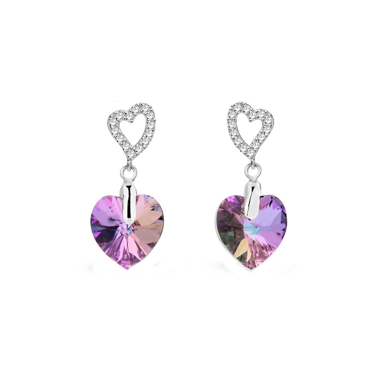 Pendientes plata y cristales Liska - LSW0150A-VL