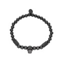 Pulsera calavera acero y circonitas - RB124BR-N