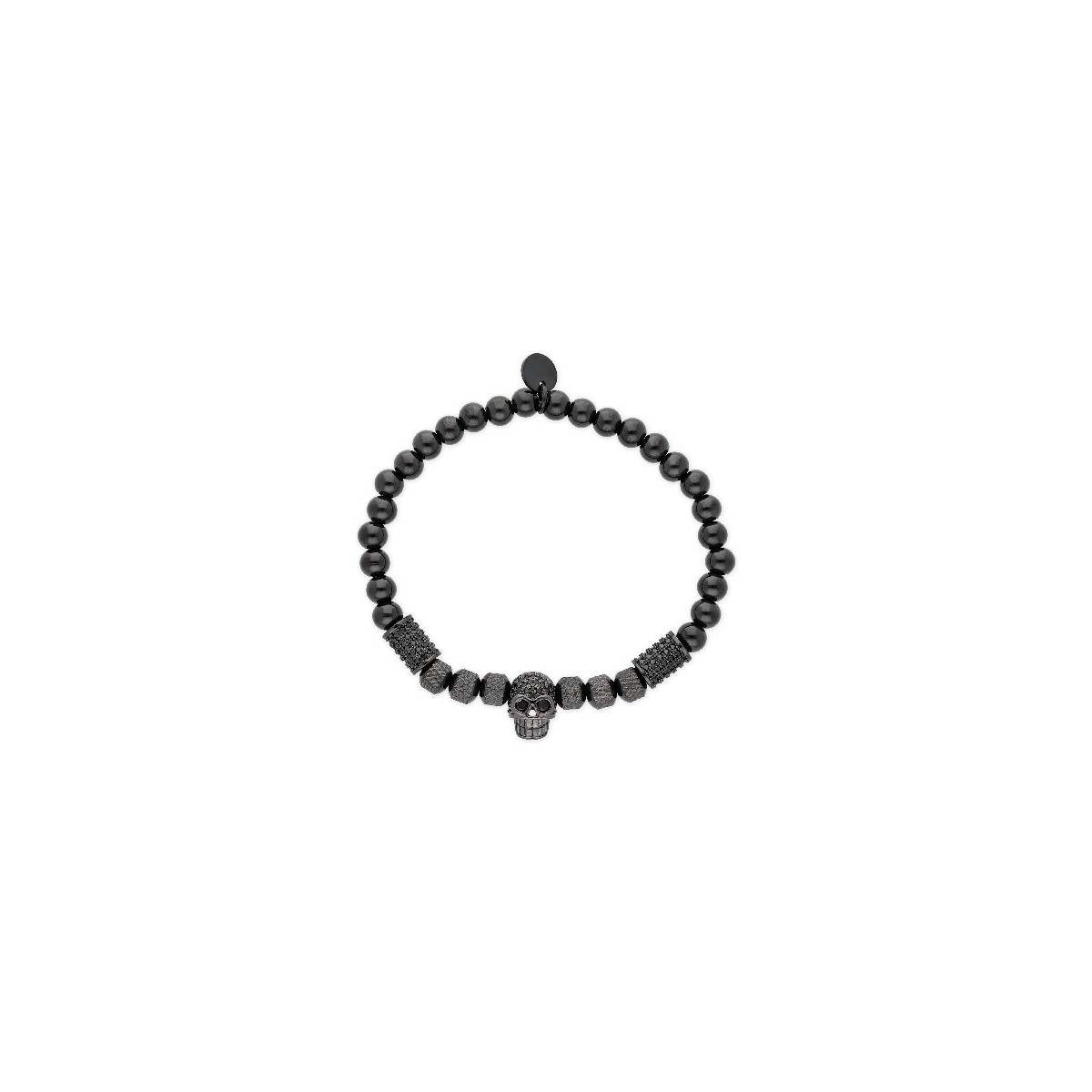 Pulsera calavera acero y circonitas - RB124BR-N