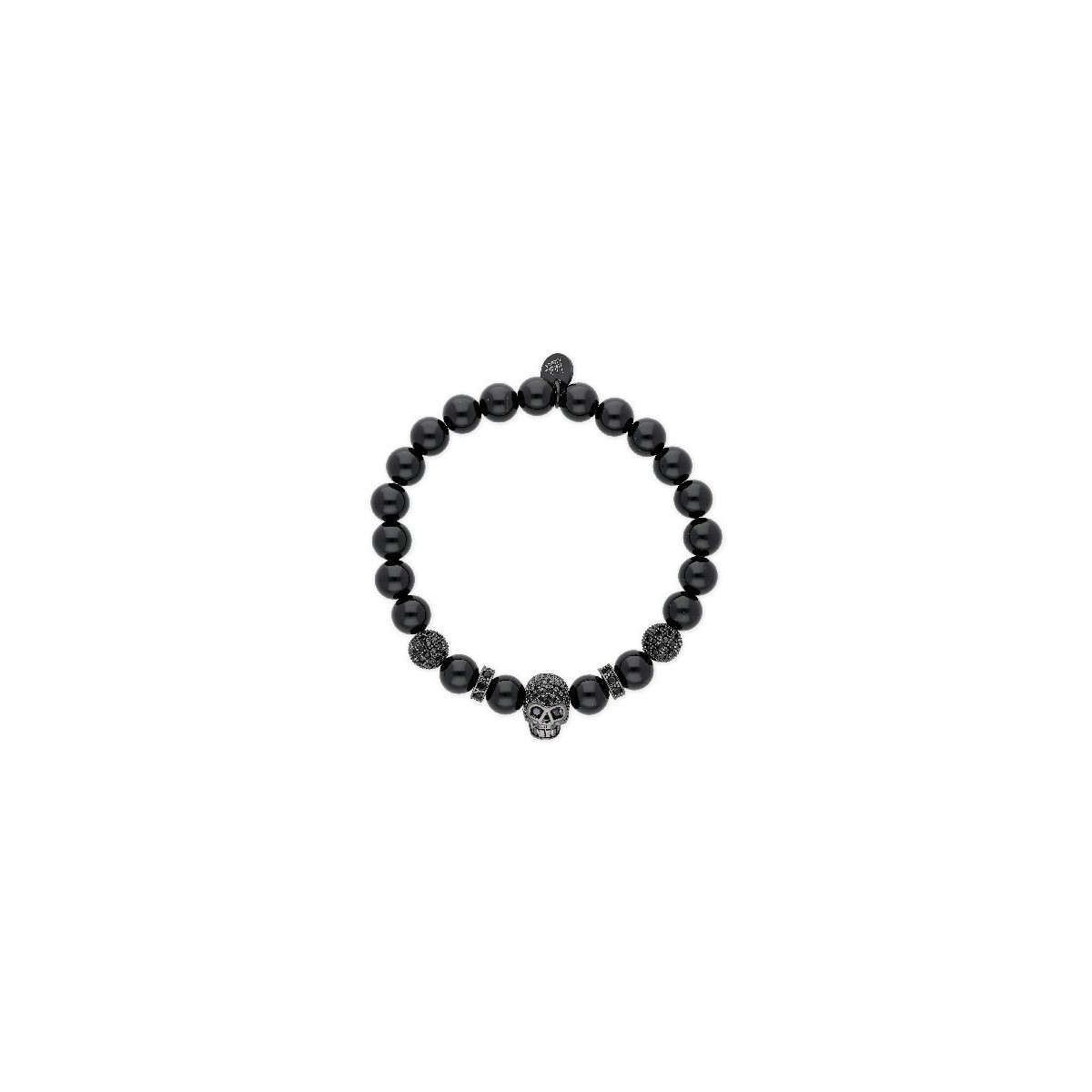 Pulsera calavera acero, circonitas y pn - RB126BR-N
