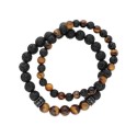 Pulsera acero, circonitas y pn - RB129BR