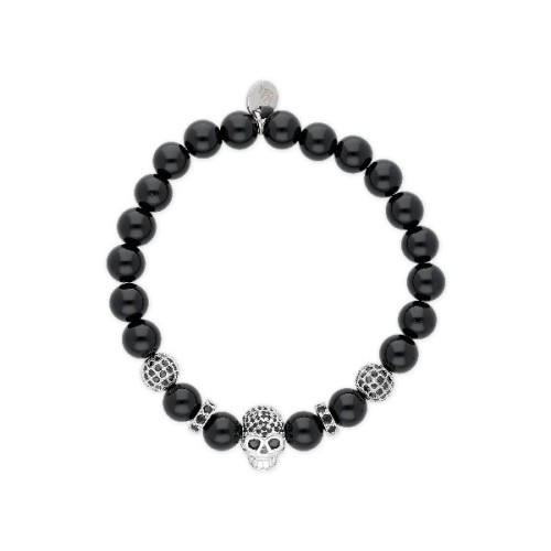 Pulsera aclavera acero, circonitas y pn - RB126BR