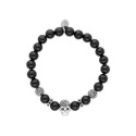 Pulsera aclavera acero, circonitas y pn - RB126BR
