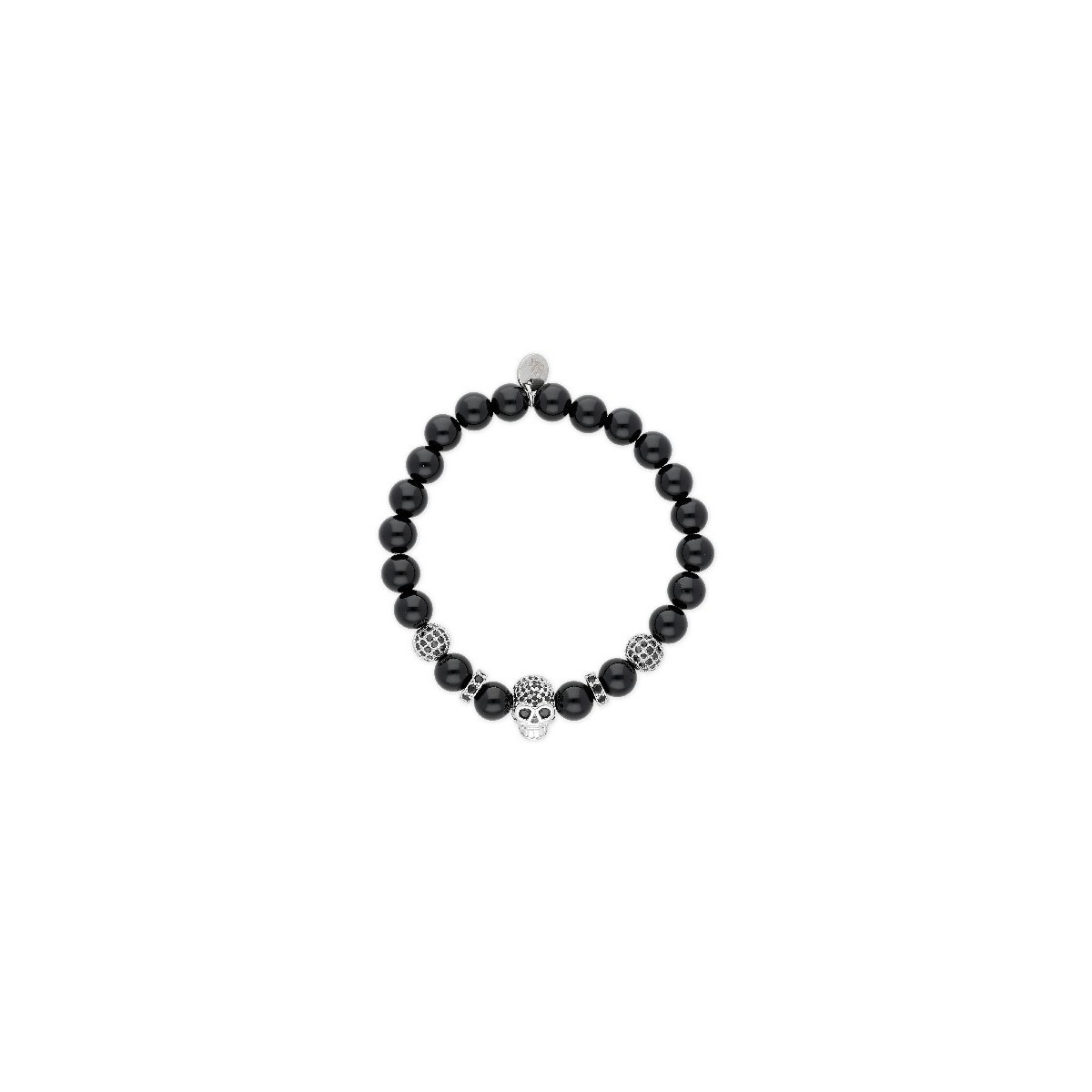 Pulsera aclavera acero, circonitas y pn - RB126BR
