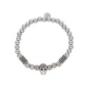 Pulsera calavera acero y circonitas - RB124BR