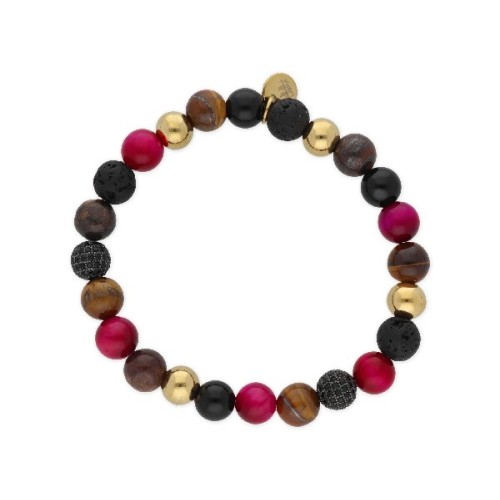 Pulsera acero y piedras naturales - SHA105
