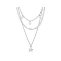 Collar estrellas plata - LAF6262CL