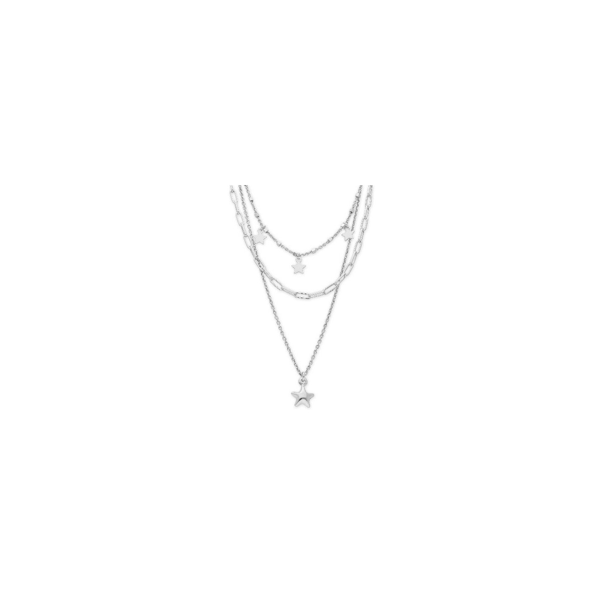 Collar estrellas plata - LAF6262CL