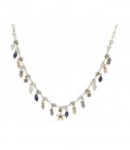 Collar estrellas plata, perlas y piedras - LAF6258CL-D