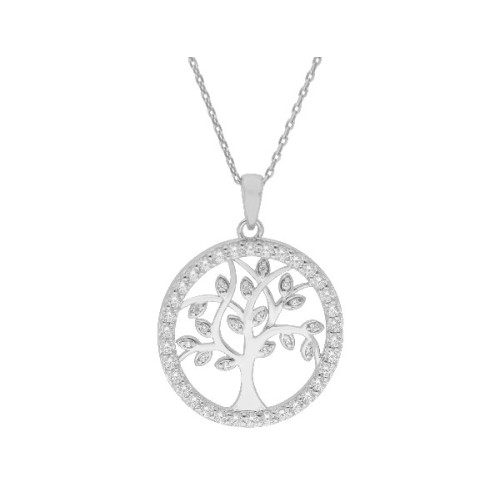 Colgante árbol vida plata y circonitas - LAD7075CL