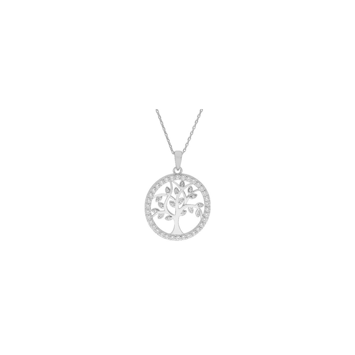 Colgante árbol vida plata y circonitas - LAD7075CL