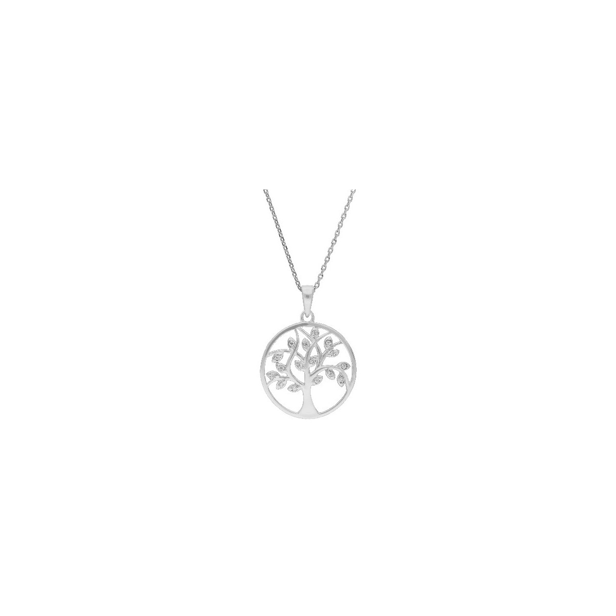 Colgante árbol vida plata y circonitas - LAD7076CL