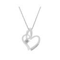 Colgante corazón plata y circonitas - LAD7062CL
