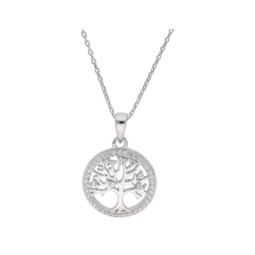 Colgante árbol vida plata y circonitas - LAD7074CL