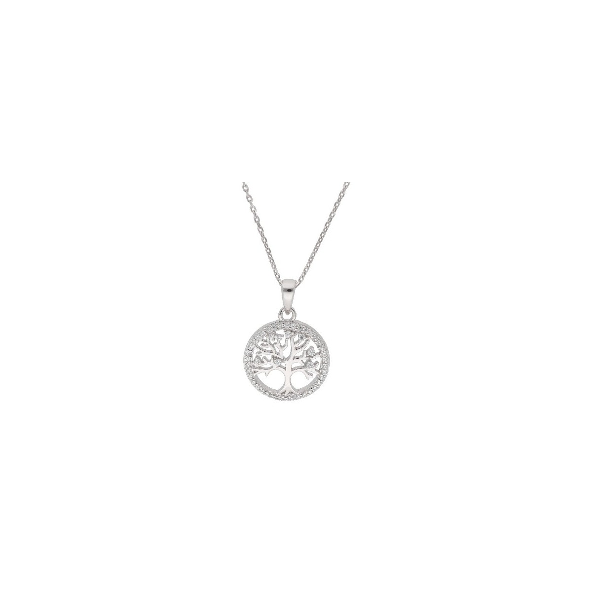 Colgante árbol vida plata y circonitas - LAD7074CL