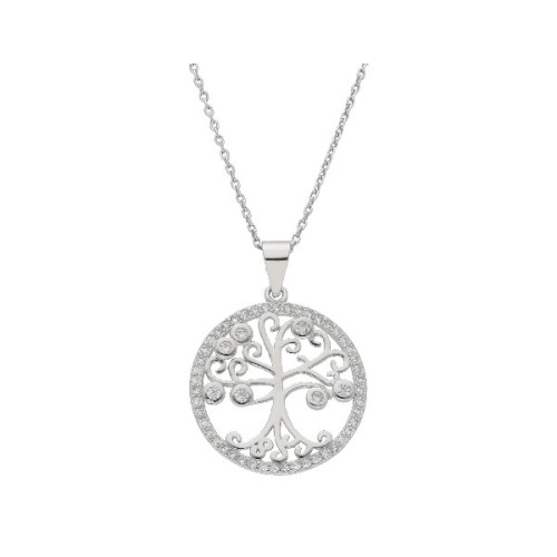 Colgante árbol vida plata y circonitas - LAD4648CL