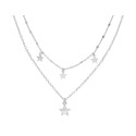 Collar estrellas plata - LAF6282CL