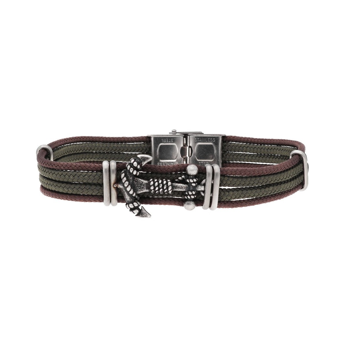Pulsera ancla acero y cuerda náutica - 84BA1468-V