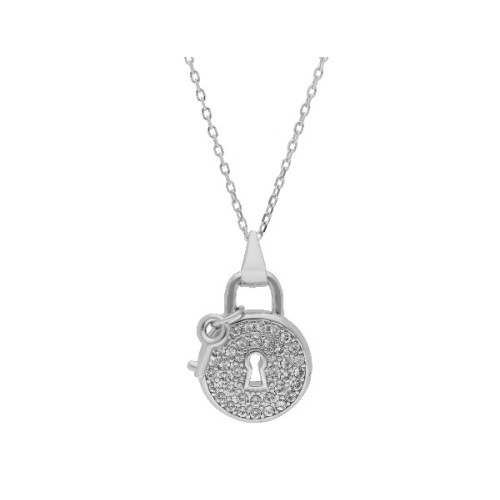 Colgante candado plata y Liska Crystals - LSW1512CL