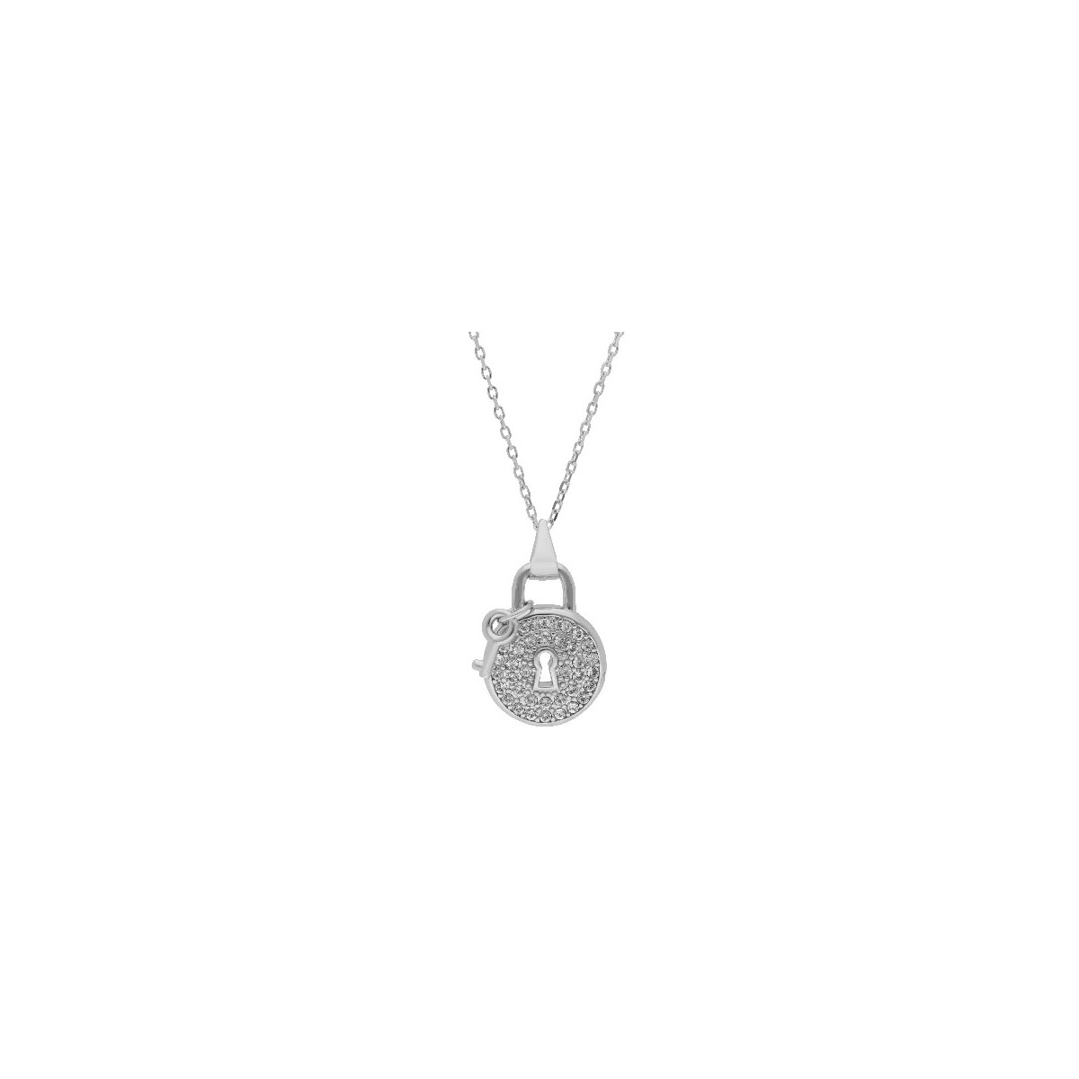 Colgante candado plata y Liska Crystals - LSW1512CL
