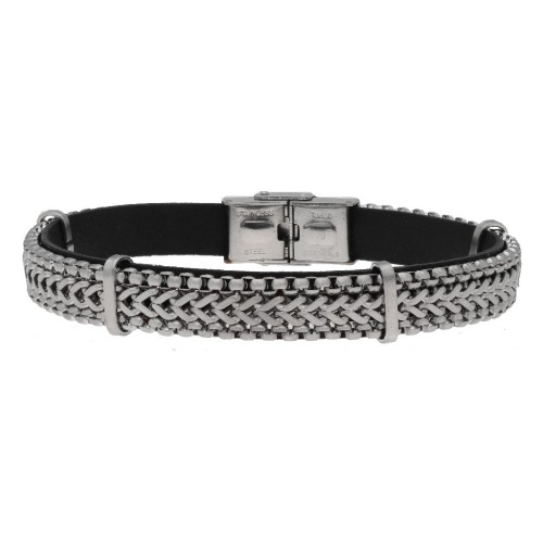 Pulsera piel y acero - RB133BR
