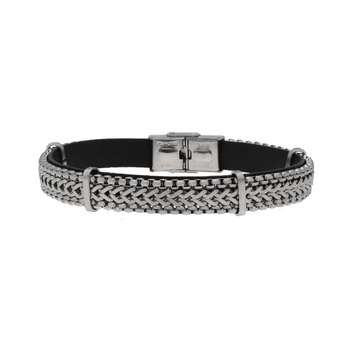 Pulsera piel y acero - RB133BR