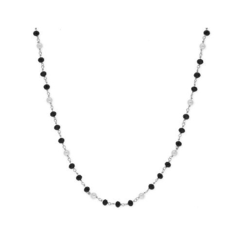 Collar plata y piedras - LAF6255CL-NP