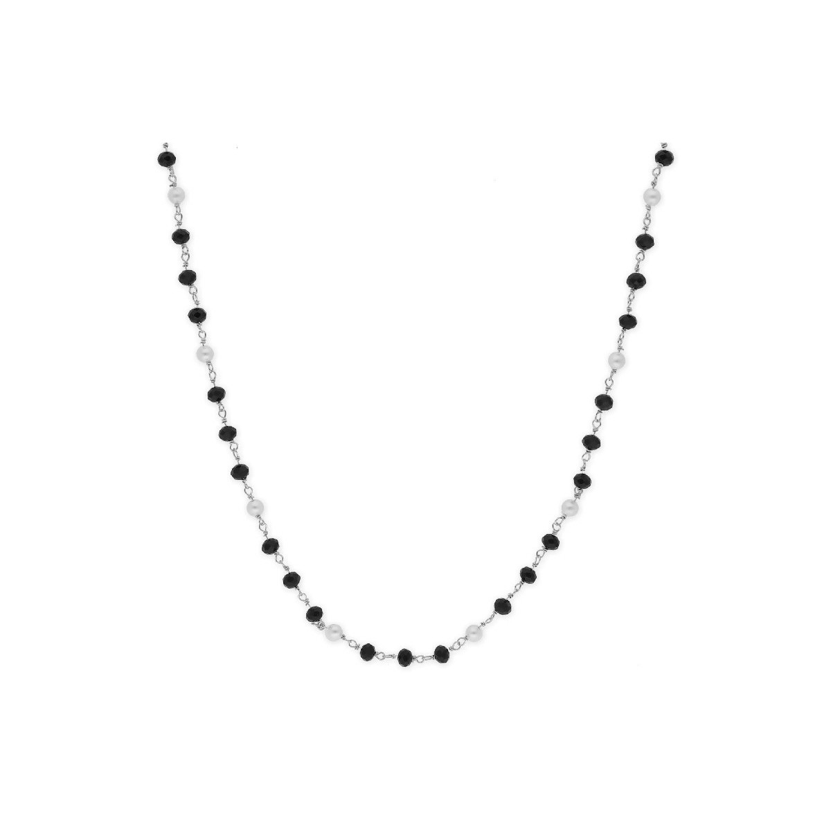 Collar plata y piedras - LAF6255CL-NP