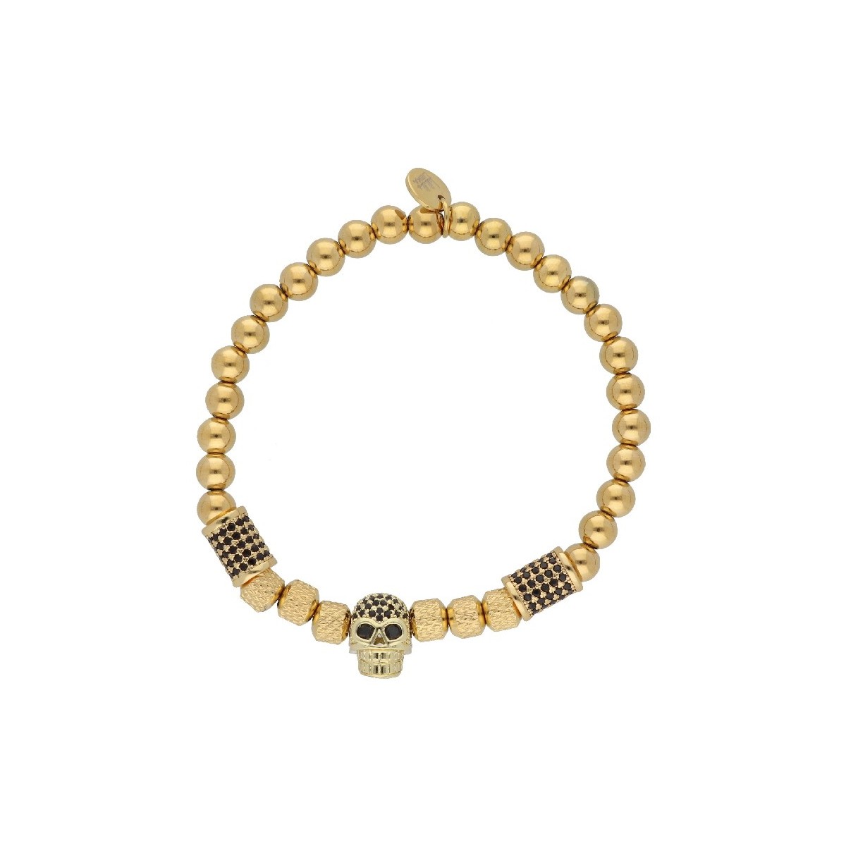 Pulsera calavera acero y circonitas - RB124BR-D