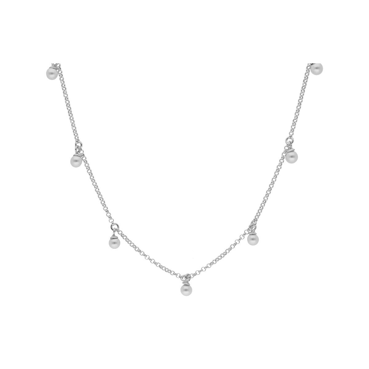 Collar plata y Liska Pearls - LSW4333CL