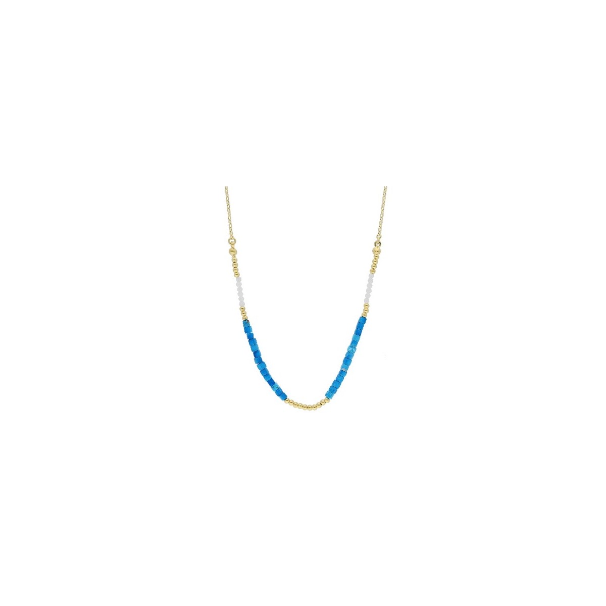 Collar plata y piedras - ML09CL-D