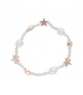 Pulsera estrella plata, piedras y perlas - LP1040BR-B