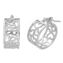 Pendientes corazones plata 20mm - LAF6318A