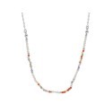 Collar plata y piedras - ML06CL