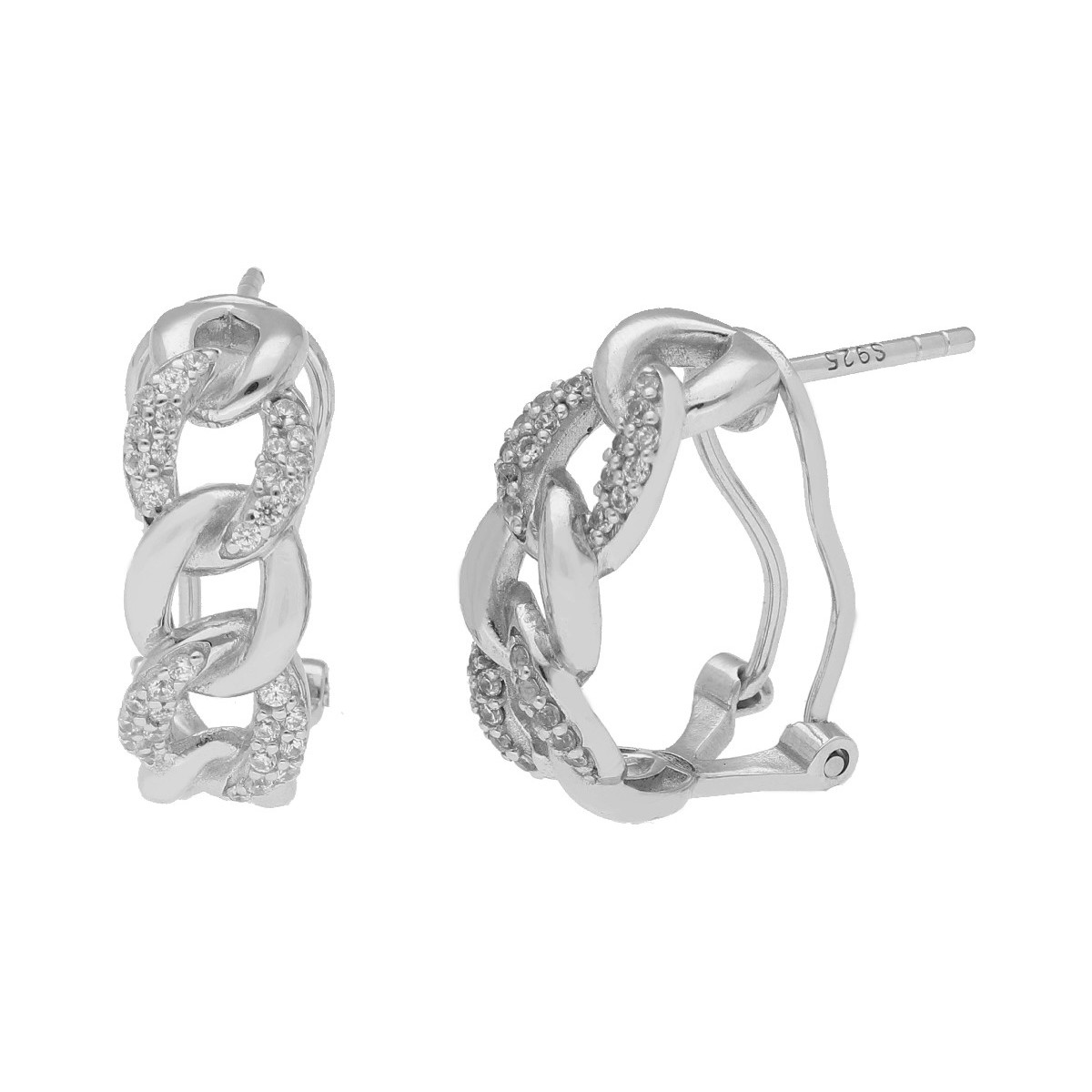 Pendientes plata y circonitas - LAD3055A