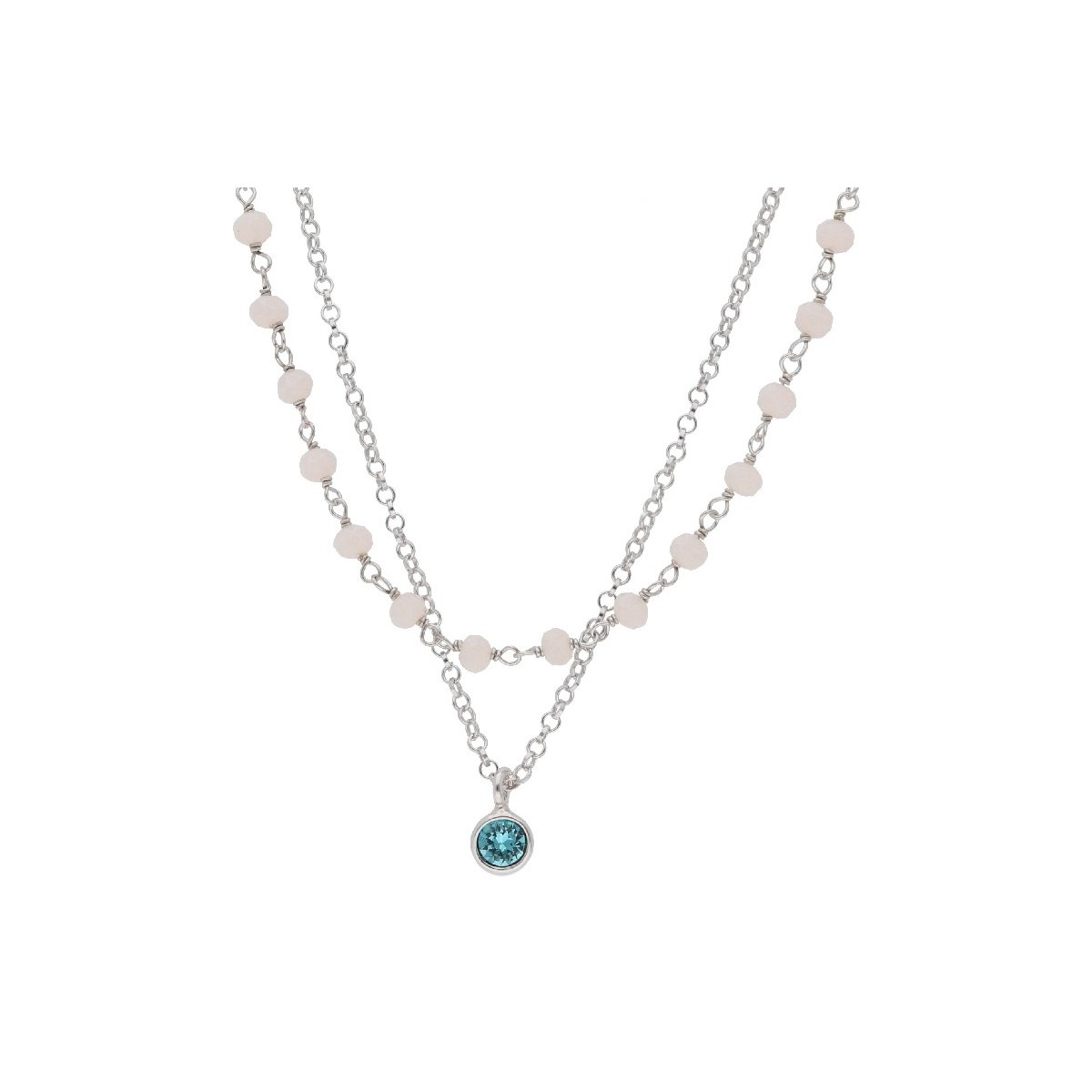 Collar plata y Liska Crystals - LSW3226CL-BT