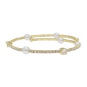 Pulsera alloy, perlas  y circonitas - BL024BR-D