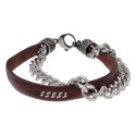 Pulsera piel y acero - RB146BR-M