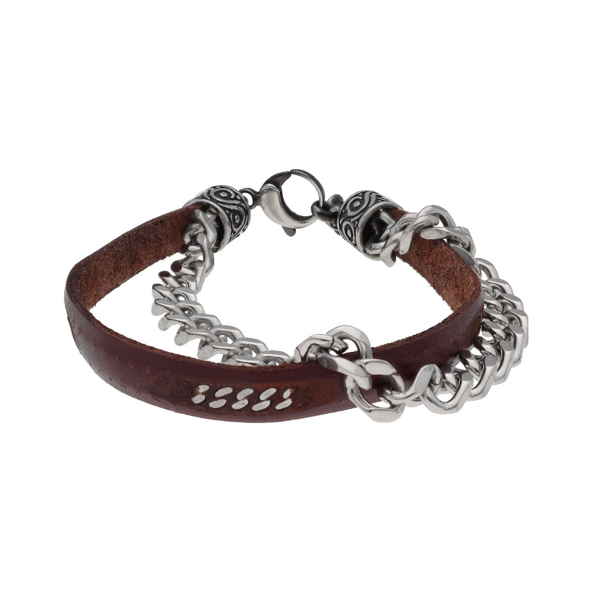 Pulsera piel y acero - RB146BR-M