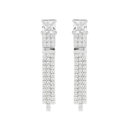 Pendientes plata y circonitas - LAD3092A