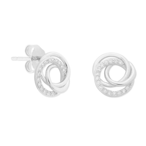 Pendientes plata y circonitas - MED258A-P