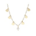Collar tréboles plata y perlas - LAF6374CL-D