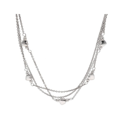 Collar corazones plata - LAF6356CL