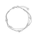 Pulsera corazones plata - LAF6356BR