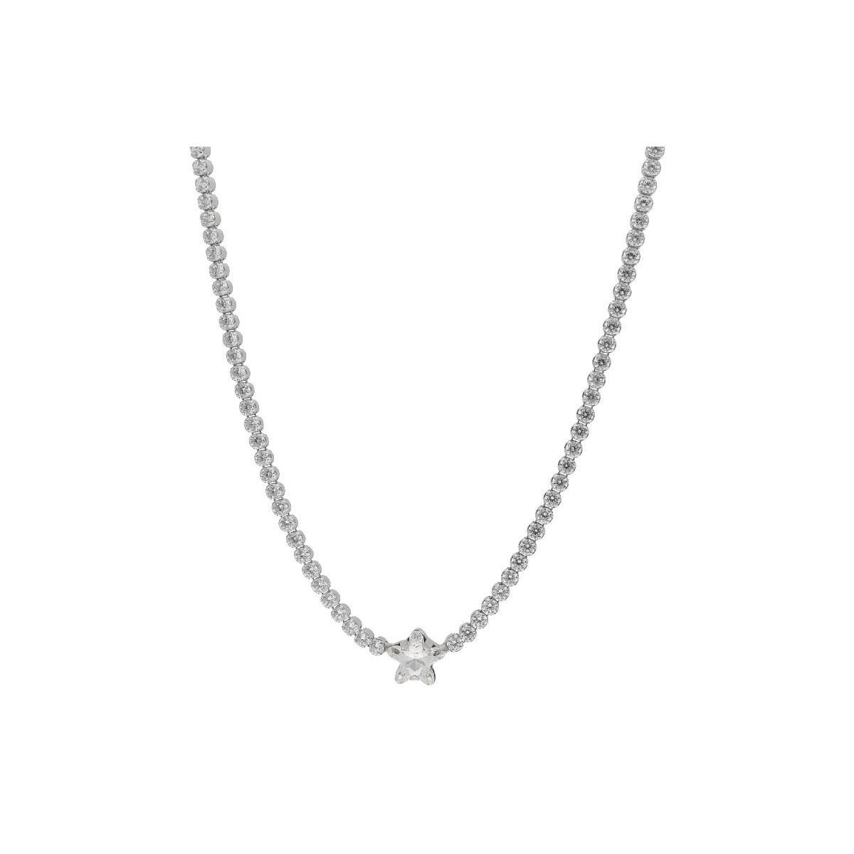 Collar estrella plata y Liska Crystals - LSW4358CL
