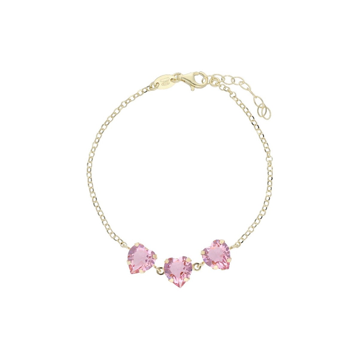 Pulsera corazones plata y Liska Crystals - LSW4356BR-DL