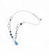 Collar plata, ágata azul y Liska Crystals - LSW0173CL